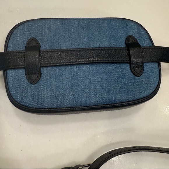 Coach Jes Denim & pebbled Leather Convertible Crossbody Belt Bag NWOT - Picture 8 of 15
